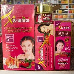 XX-WHITE HC Carrot Body Lotion. Oil & Face Cream. 100% Response 5 Days. 4 pcs